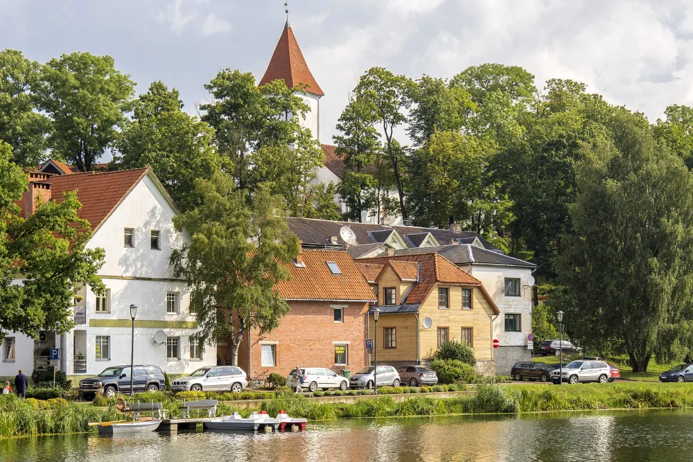 Attēlā var redzēt Talsu pilsētas vēsturisko centru